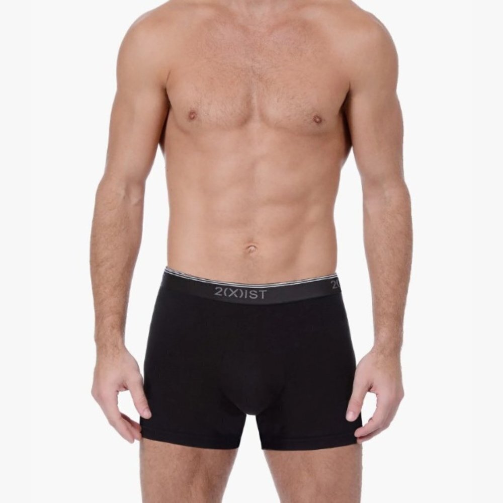2xist Men's Cotton Stretch 3 Pack Boxer Brief - L